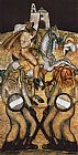 Diego Rivera Battle Dance, (Los Santiagos) painting